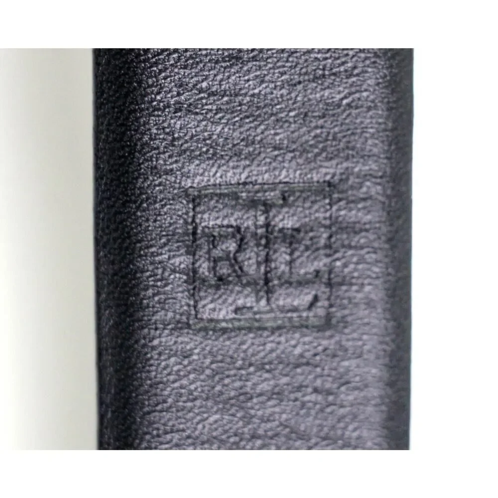Lauren Ralph Lauren BLACK REAL LEATHER 1 1/8